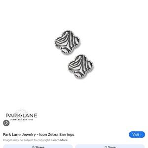 Park Lane Black and White Patterned Earrings